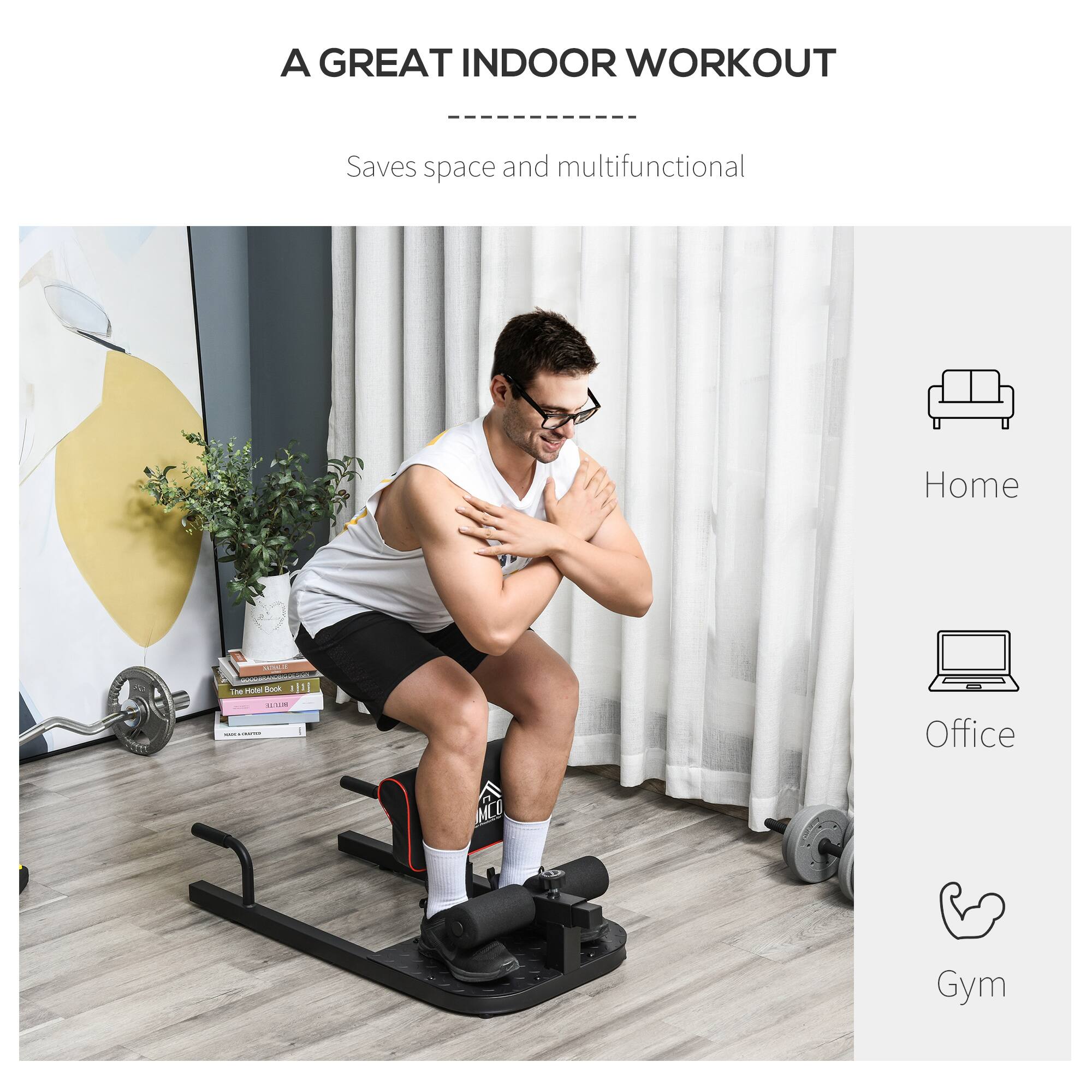 A GREAT INDOOR WORKOUT ----- Saves space and multifunctional Home Office Gym