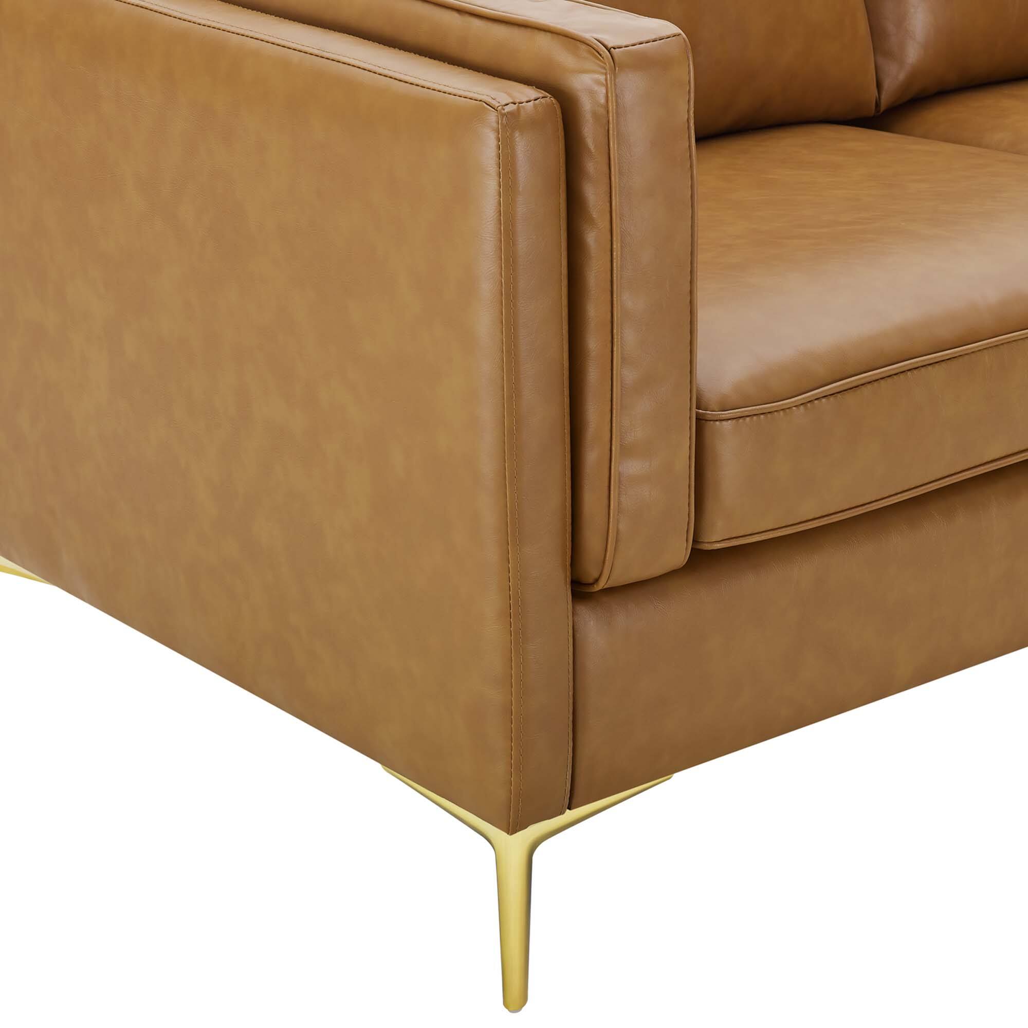 Alt View 6. Modway - Kaiya Vegan Leather Sofa by Modway - Tan.