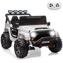 Jojoka - 24V 2-Seater Kids Ride On Jeep, 4WD, Dual Motors Electric Vehicles, Remote Control - White
