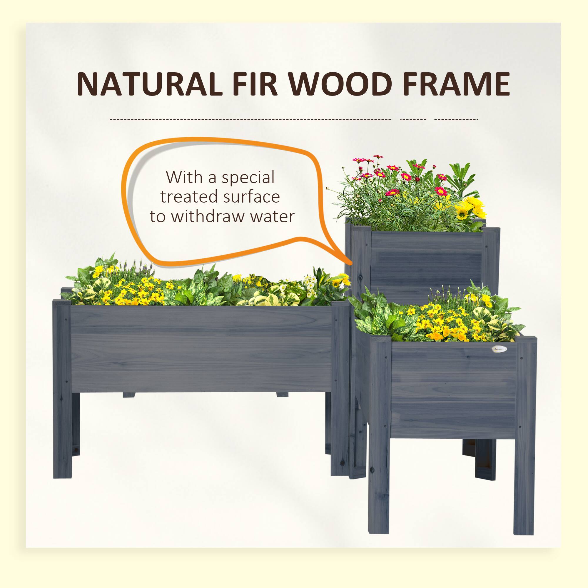 NATURAL FIR WOOD FRAME
With a special treated surface to withdraw water