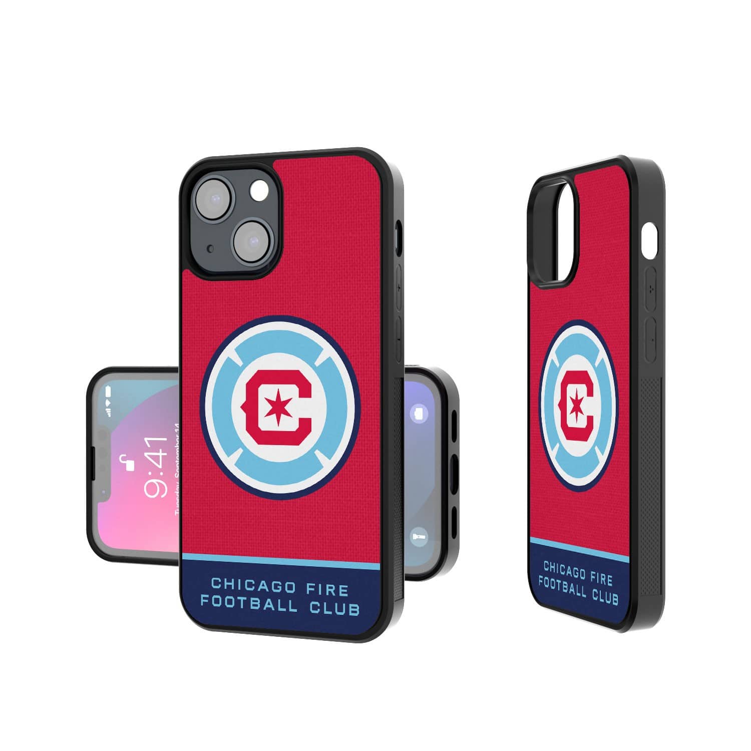 Keyscaper - MLS - Chicago Fire iPhone Endzone Bump Case - 13 Pro - Multicolor
