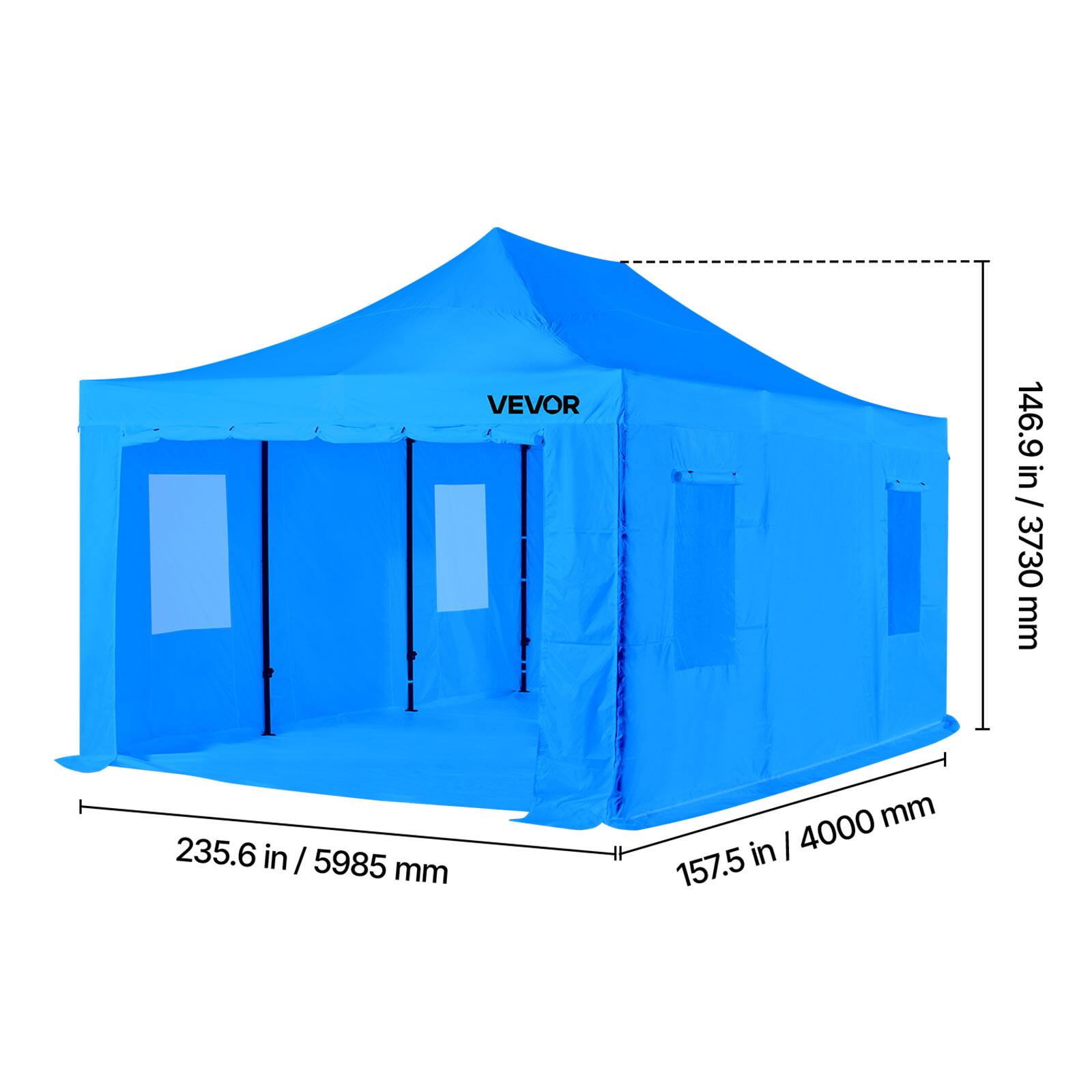 VEVOR  
146.9 in / 3730 mm  
235.6 in / 5985 mm  
157.5 in / 4000 mm