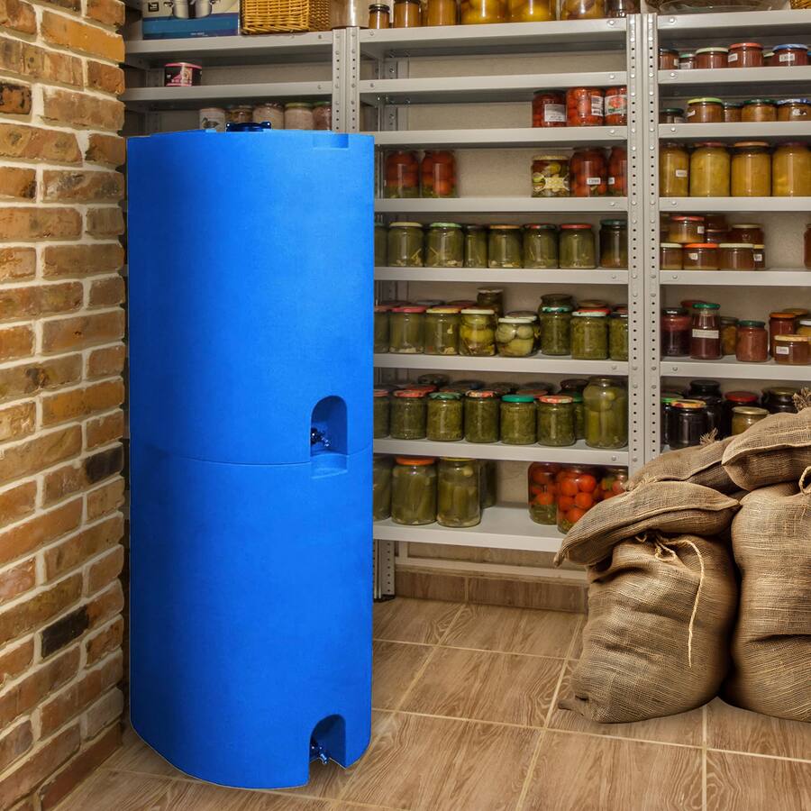 WaterPrepared 55 Gal Stackable Design Utility Water Tank with Large Cap ...