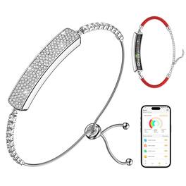 PRIMEPLUS - Smart Fitness Bracelet for Women, Activity Tracker Heart Rate/Sleep/Step, 1ATM Waterproof, Multi-Sport, Free App - Silver - (2026)