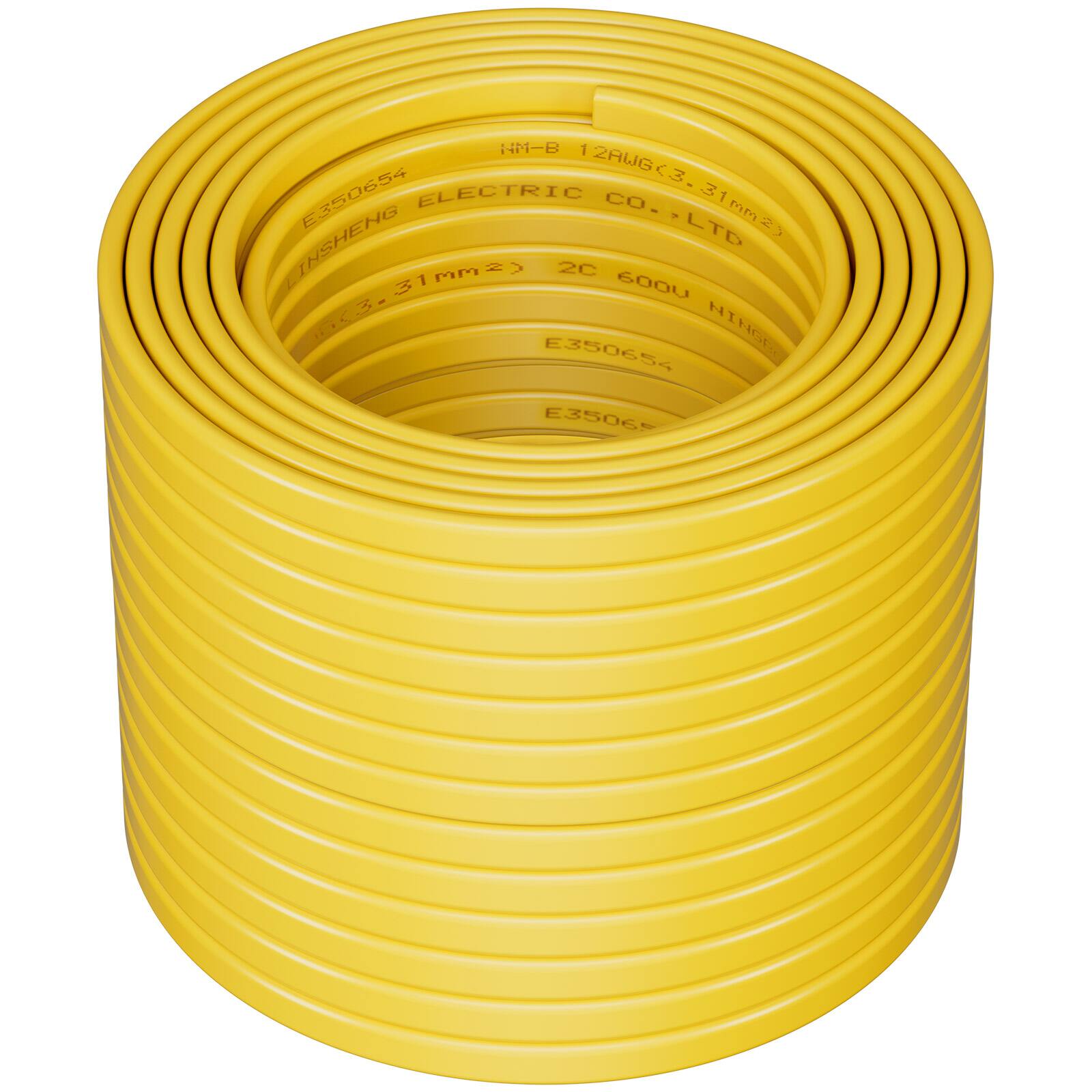 NM-B 12AWG(3.31mm²)  
E350654  
LINSHENG ELECTRIC CO., LTD  
2C 600V  
E350654