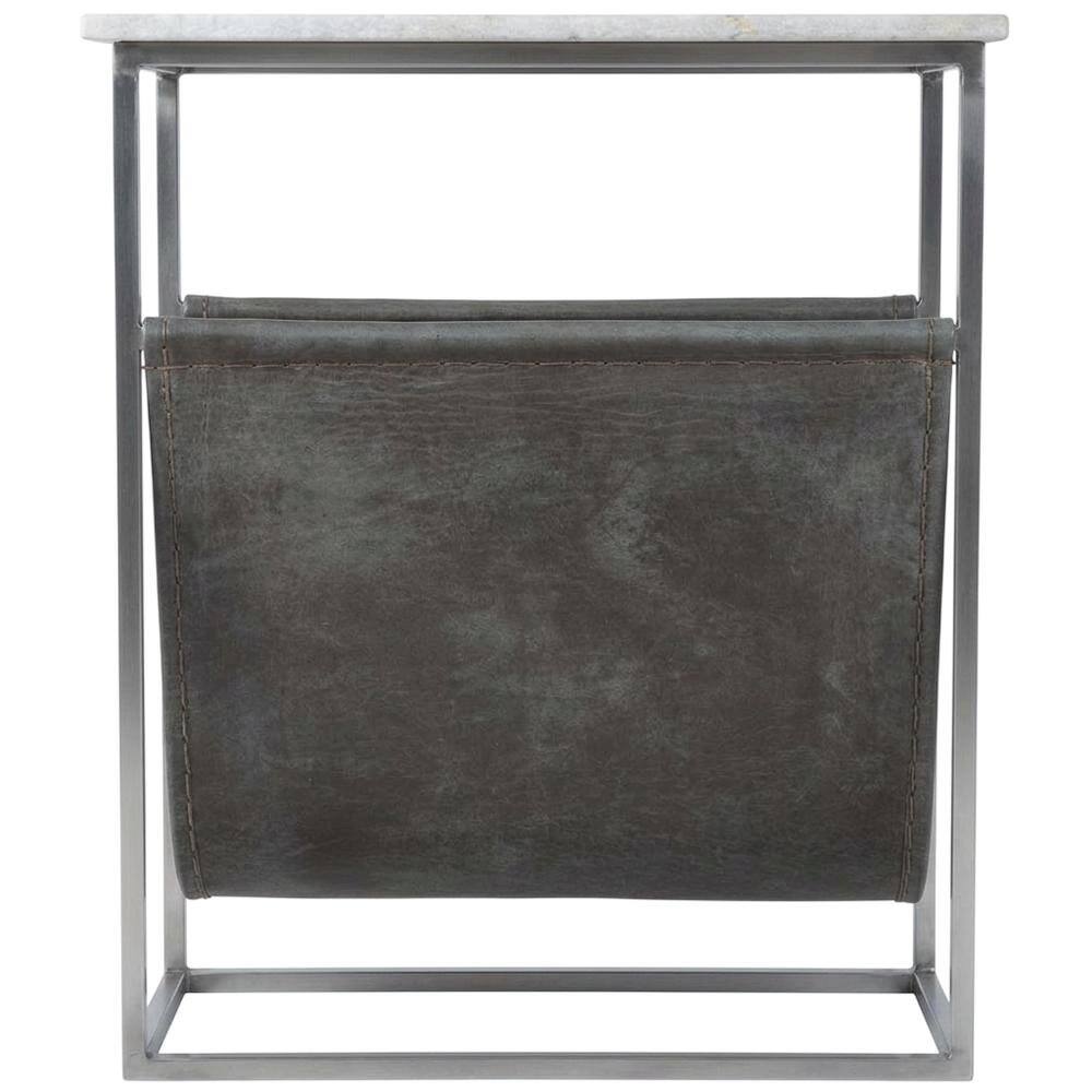 Left. Starlight Canyon Home - Modern Magazine Table with Marble Top, Metal Accent Side Table for Living Room - Off-White.