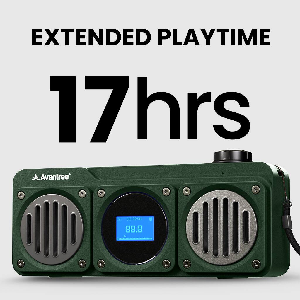 Alt View 1. Avantree - Boombyte - Portable Digital FM Radio with Bluetooth Speaker, Superb Sound, Metal Finish.