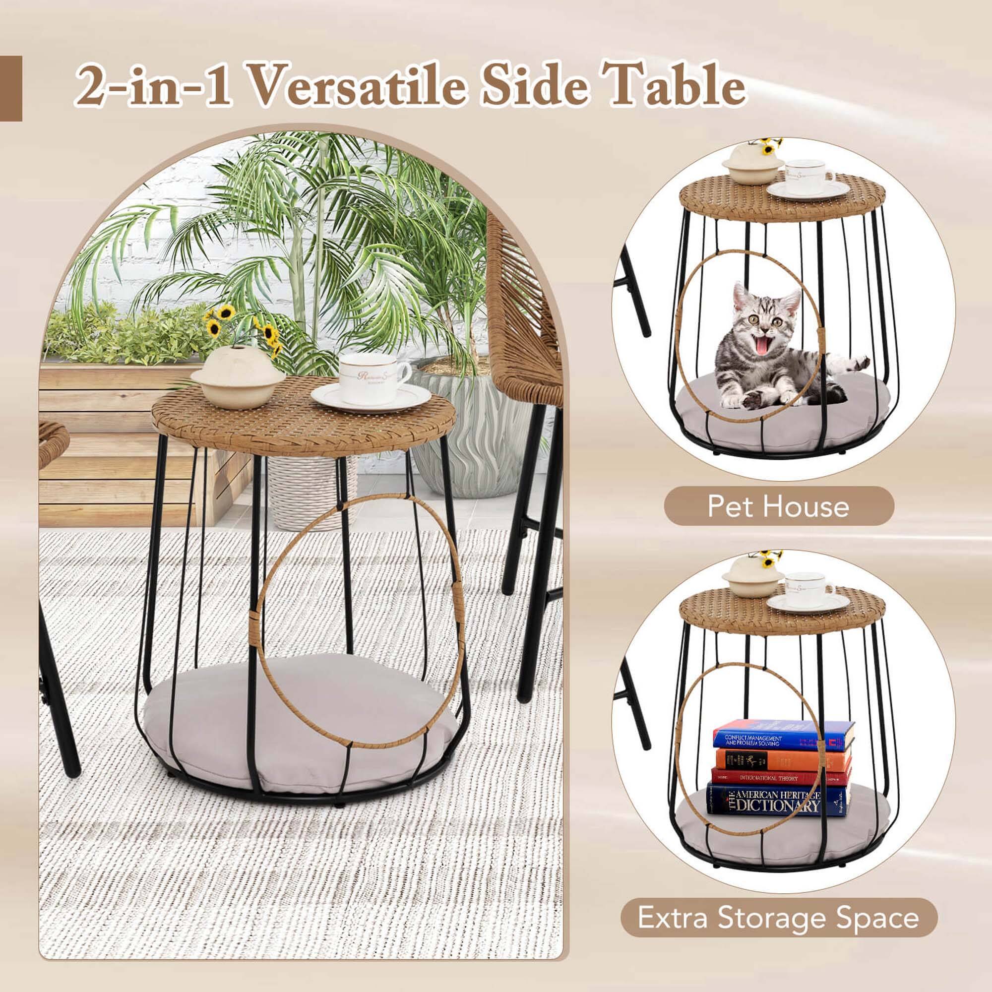 2-in-1 Versatile Side Table

Pet House

Extra Storage Space