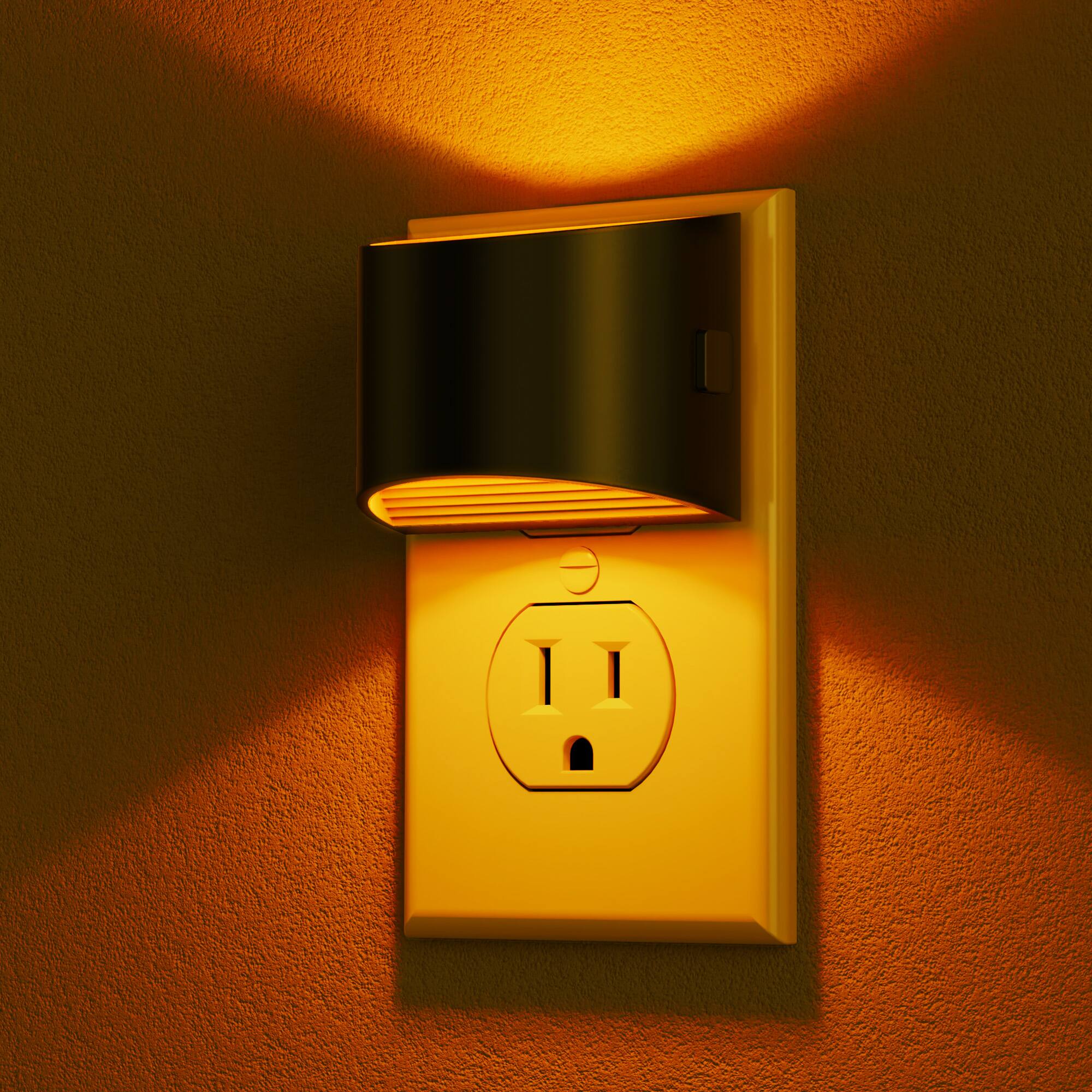 Jandcase 2 Pack 1W Plug in Night Light, Amber Glow,Up/Down Light, 3 ...