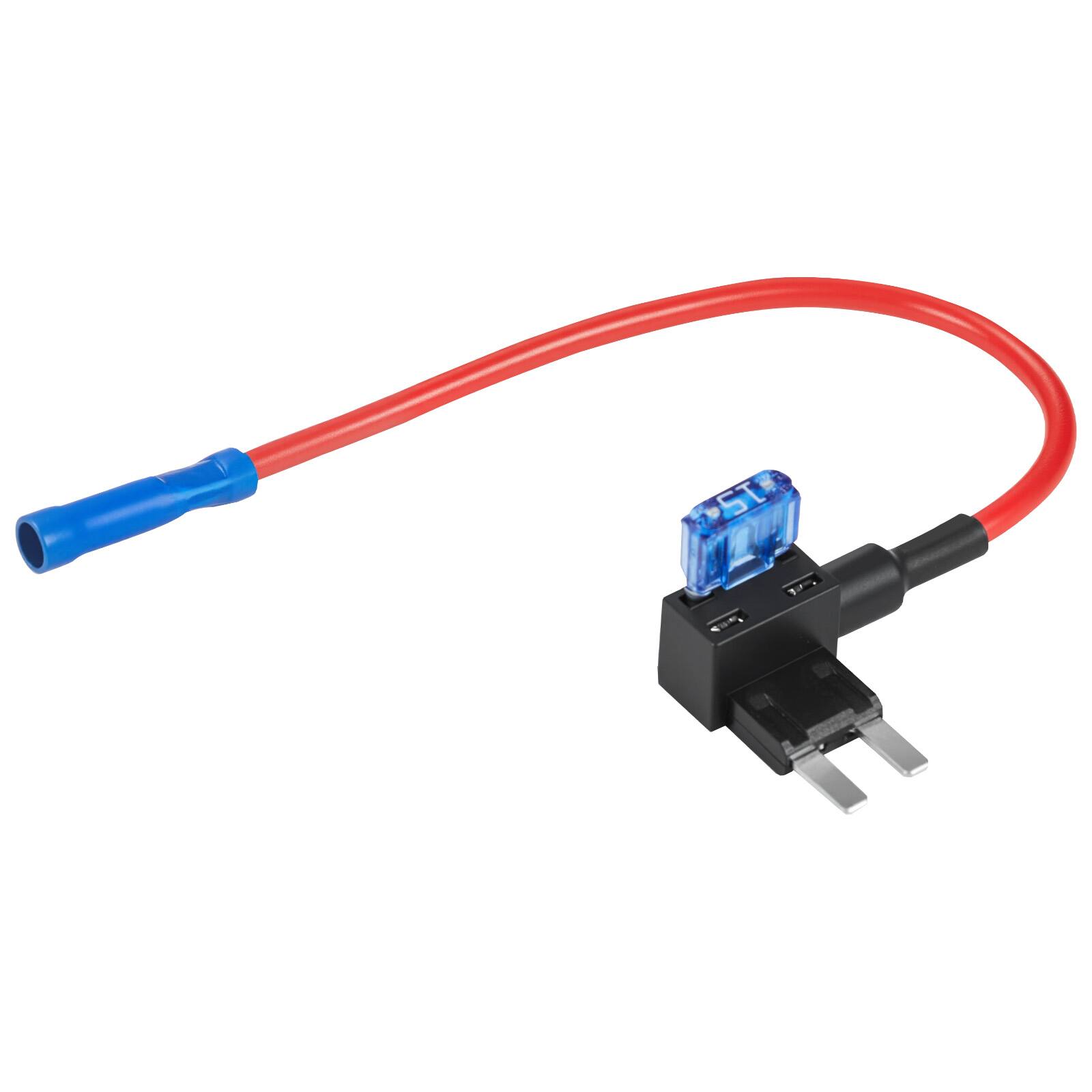 Alt View 5. VEVOR - Fuse Tap,24 Packs,4 Types 12V Car Add-a-Circuit Fuse Tap Adapter,Standard Mini Micro2 - Black,Blue.