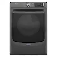 Maytag - 7.4 Cu. Ft. Smart Gas Dryer with Steam and Pet Pro System - Volcano Black - Front_Zoom