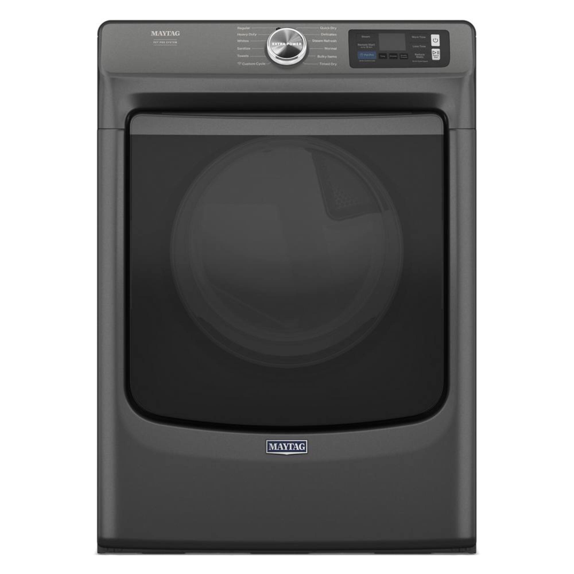 Maytag - 7.4 Cu. Ft. Smart Gas Dryer with Steam and Pet Pro System - Volcano Black