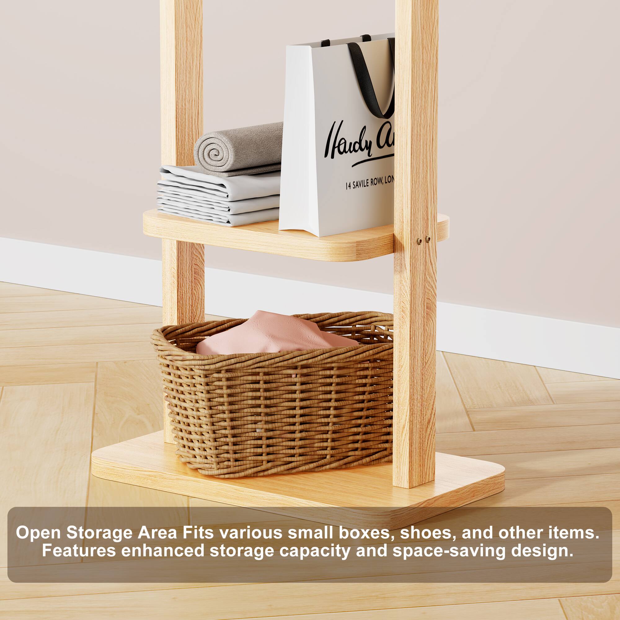 a SAVILE ROW, LON 14

Open Storage Area Fits various small boxes, shoes, and other items. Features enhanced storage capacity and space-saving design.