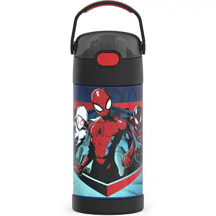 Front. Thermos - Thermos 12 oz. Kid's Funtainer Insulated Water Bottle - Spider-Man - Spider-Man.