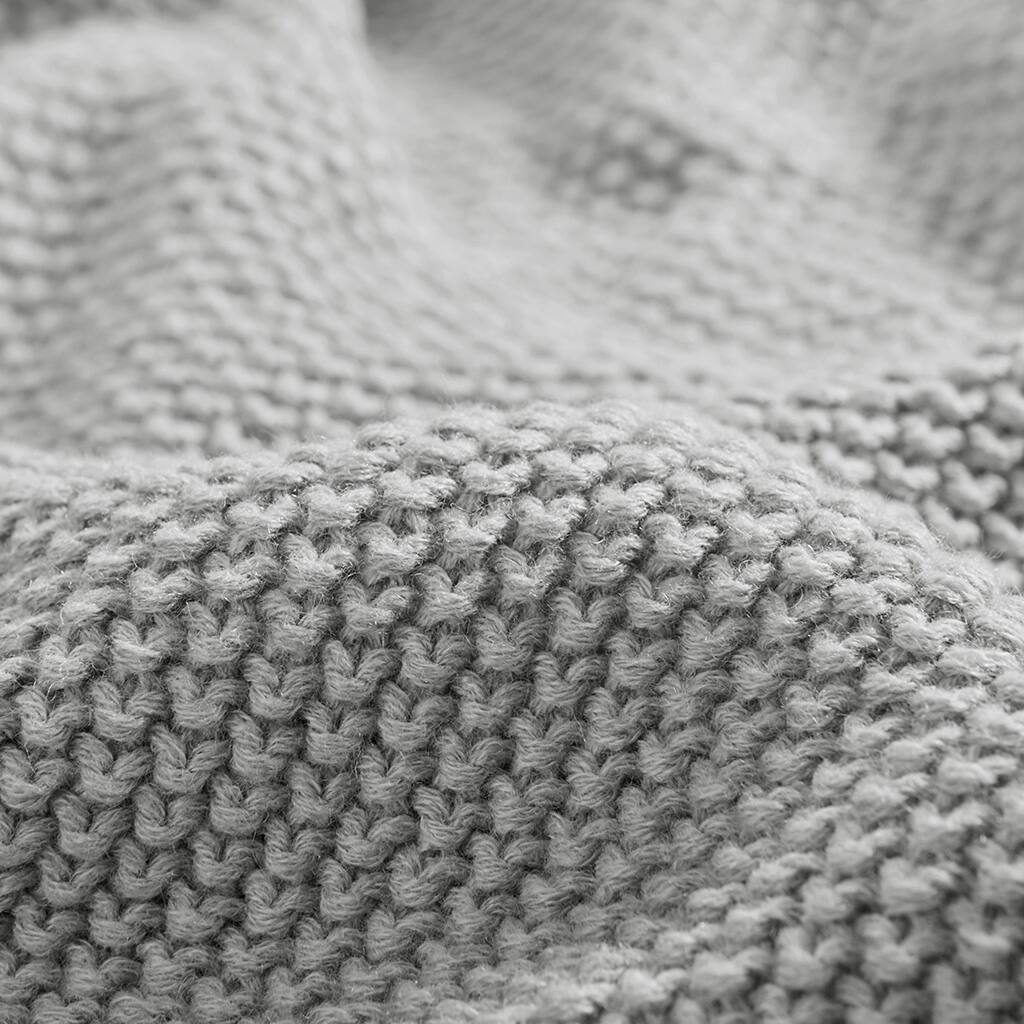 Alt View 5. Gracie Mills - Gracie Mills Lessie Classic Knit Cottage Blanket - Grey.
