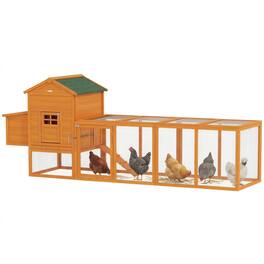 Pawhut - Large Run Included Chicken Coop with Removable Tray
