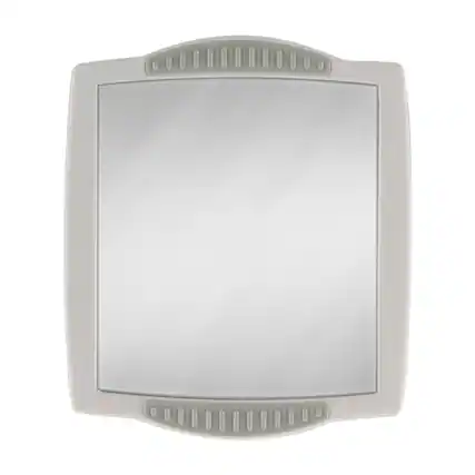 Front. Zadro - Fogless Clip-On Shower Mirror with Suction Cup Wall Mount - Gray.