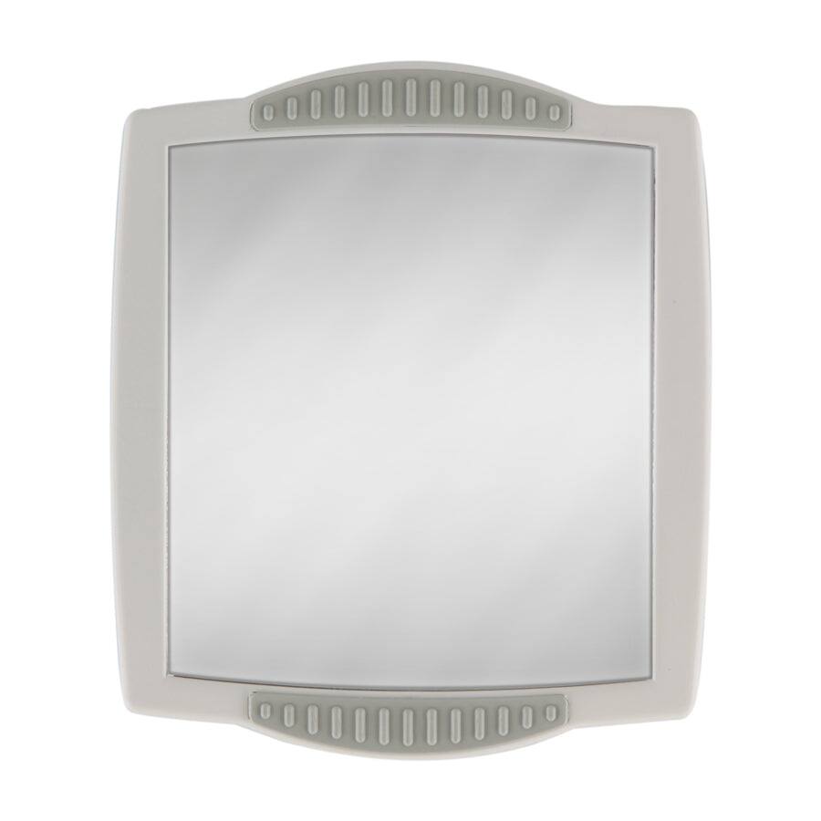 Zadro - Fogless Clip-On Shower Mirror with Suction Cup Wall Mount - Gray