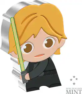 PopMarket - Star Wars: Return of the Jedi™ – Luke Skywalker™ 1oz Silver Chibi® Coin - Collectibles - Multicolor