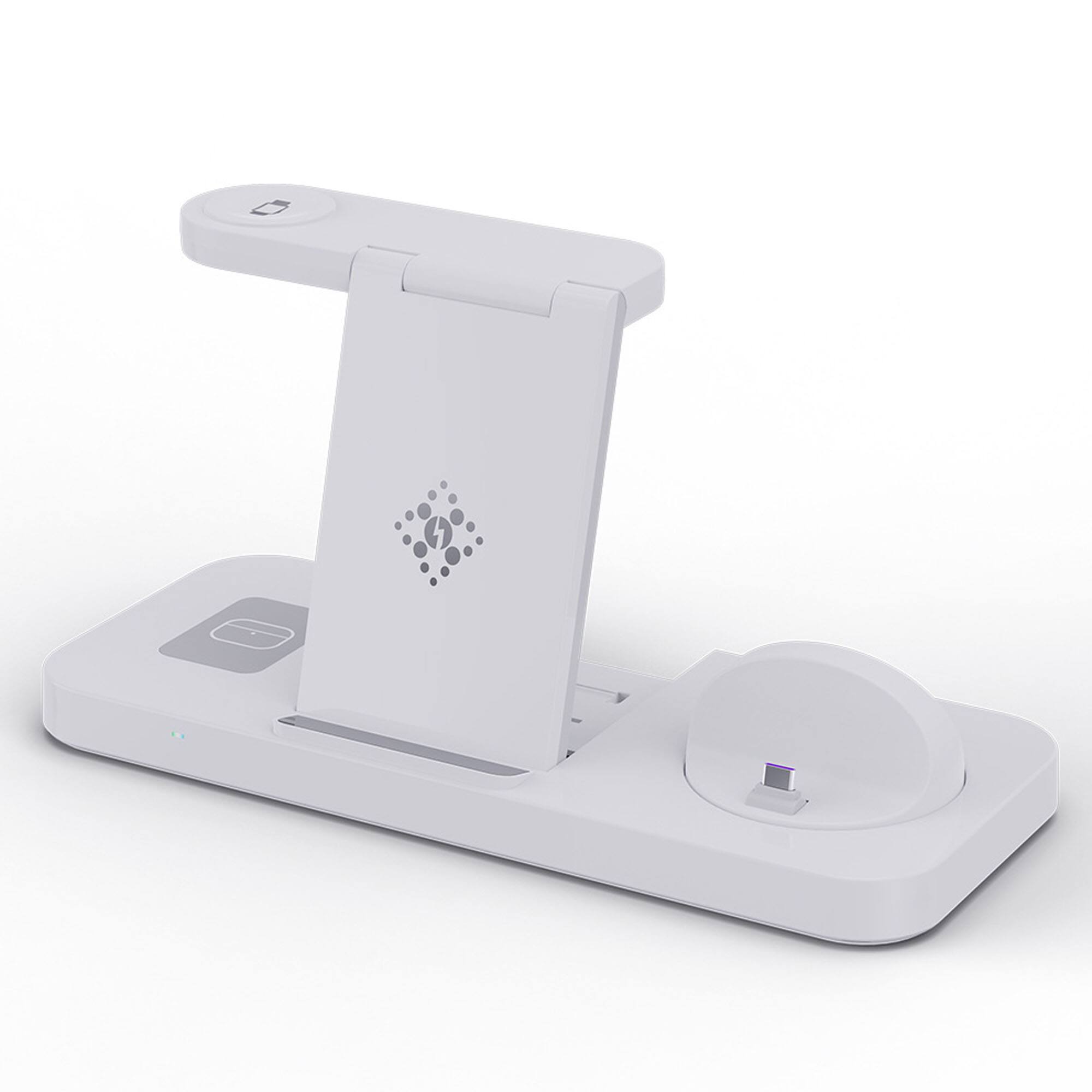 Front. YONWAY - Foldable 6 In 1 Wireless Charger Stand for iPhone 17 16 15 14 13 Apple Watch Airpods, Fast Charging Dock Station.