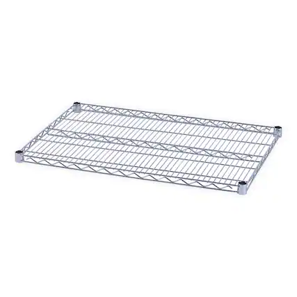 Front. Alera - Industrial Wire Shelving Extra Wire Shelves, 36w X 24d, Silver, 2 Shelves/carton - Silver.