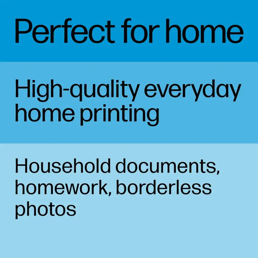 Perfect for home: High-quality everyday home printing. Household documents, homework, borderless photos.