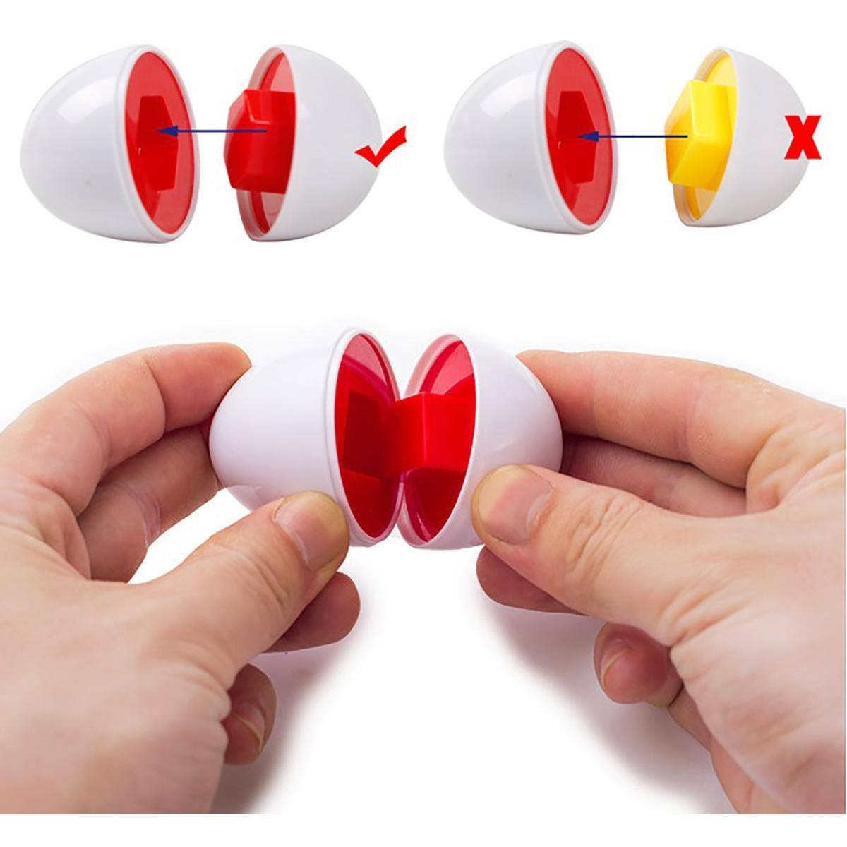 Alt View 2. JuzToys - Educational Learning Matching Shape And Color Eggs Game For Toddlers, Educational Toys - Multicolored.