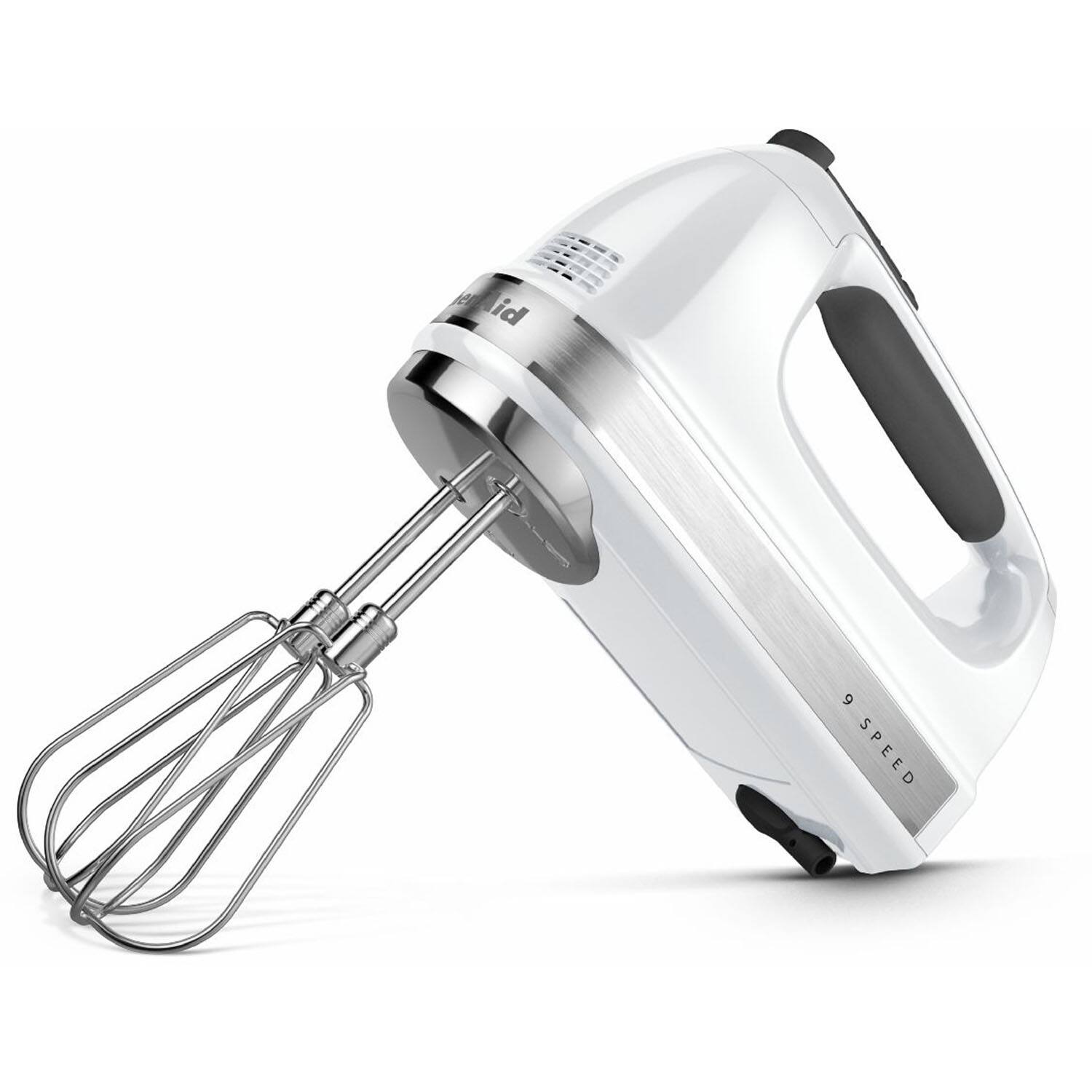Alt View 4. KitchenAid - 9-Speed Hand Mixer with Turbo Beater II Accessories in White - White.