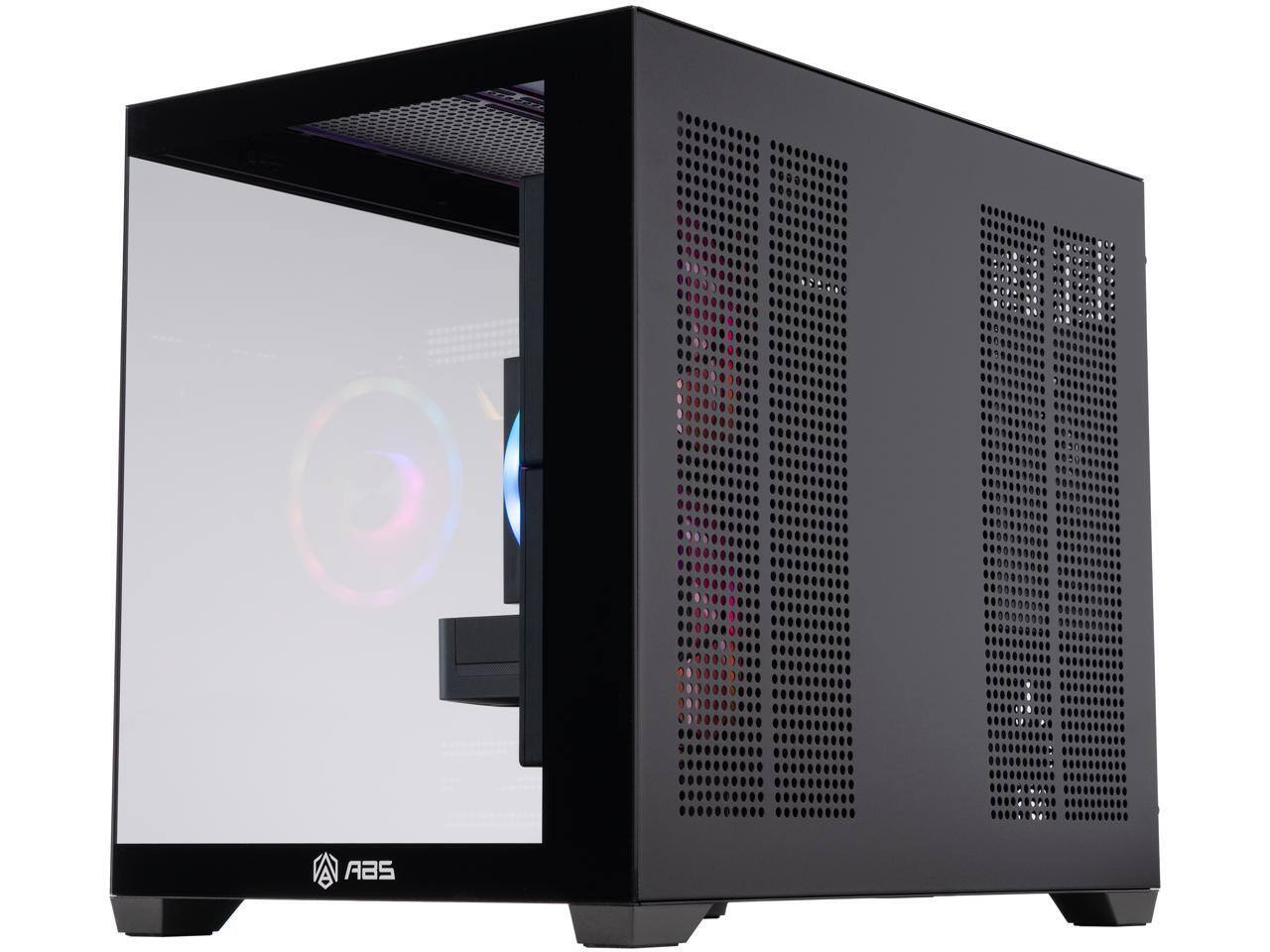 Alt View 7. ADVANCED BATTLESTATIONS - ABS Flux II Aqua Gaming PC - Windows 11 - Intel Core i5-14400F - GeForce RTX 5060 - 32GB DDR4 3200MHz - 1TB M.2 SSD - black.