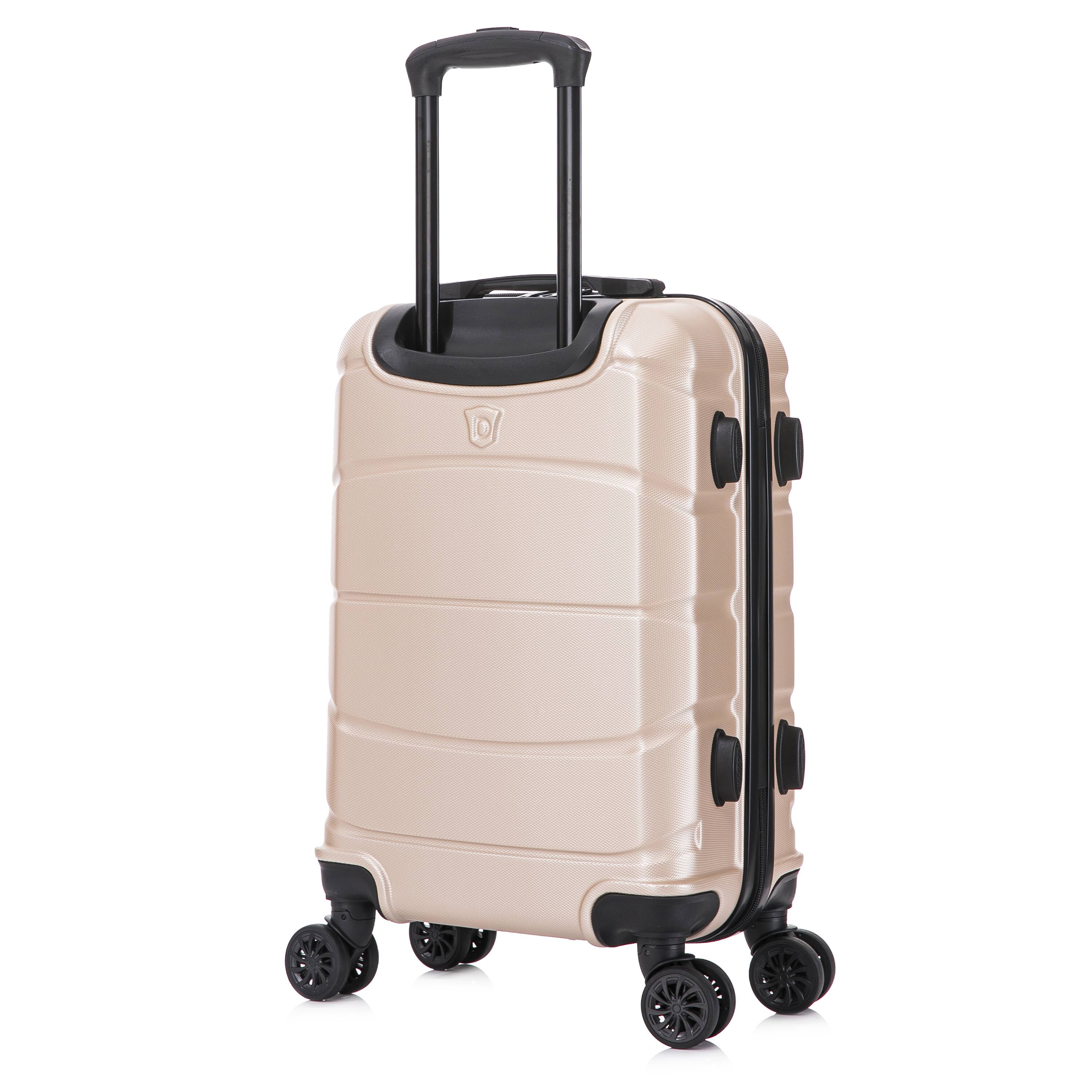 Alt View 4. DUKAP - Sense Lightweight Hardside Spinner Luggage 20" Carry-On - CHAMPAGNE.