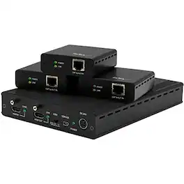 Startech - 3 Port HDBaseT Extender Kit with 3 Receivers - 1x3 HDMI over CAT5 Splitter - 1-to-3 HDBaseT Distribution System - Up to