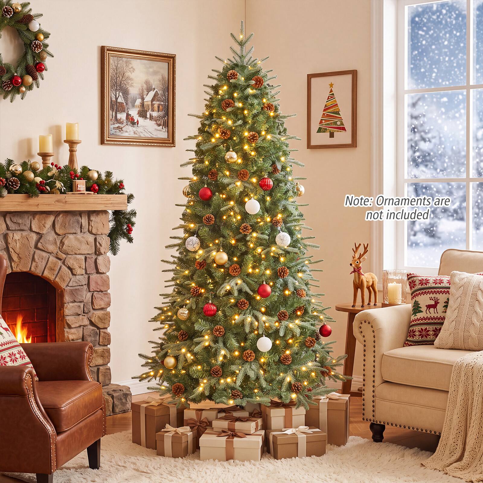 Note: Ornaments are not included
