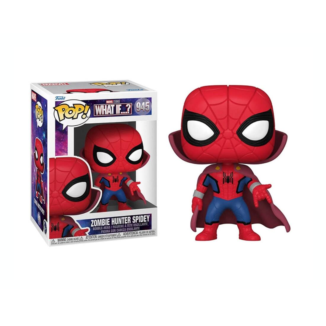 Funko - STIKS WHAT IF...? 945 POP! P ZOMBIE HUNTER SPIDEY So FICURINE I TETE OSCILANTE BOGBLE-HEAD J CON CABEZA OSCILANTE FICURA PRO d KXA STPPNE A AUVERTENDA A ATTENTION SANZ MATNNE 200E KORC A