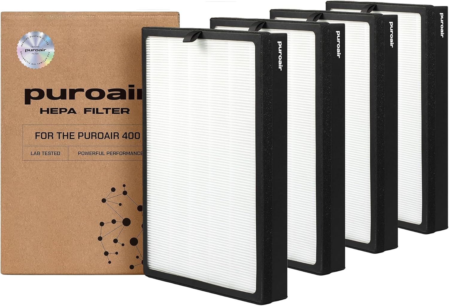 PURDAIS DEKU.NE TELTER DEMUNE  
puroair FILTER FILTRATION AIR OPTIMAL  
puroair HEPA FILTER  
puroair  
puroair  
puroair  
puroair  
FOR THE PUROAIR 400  
LAB TESTED  
POWERFUL PERFORMANCE