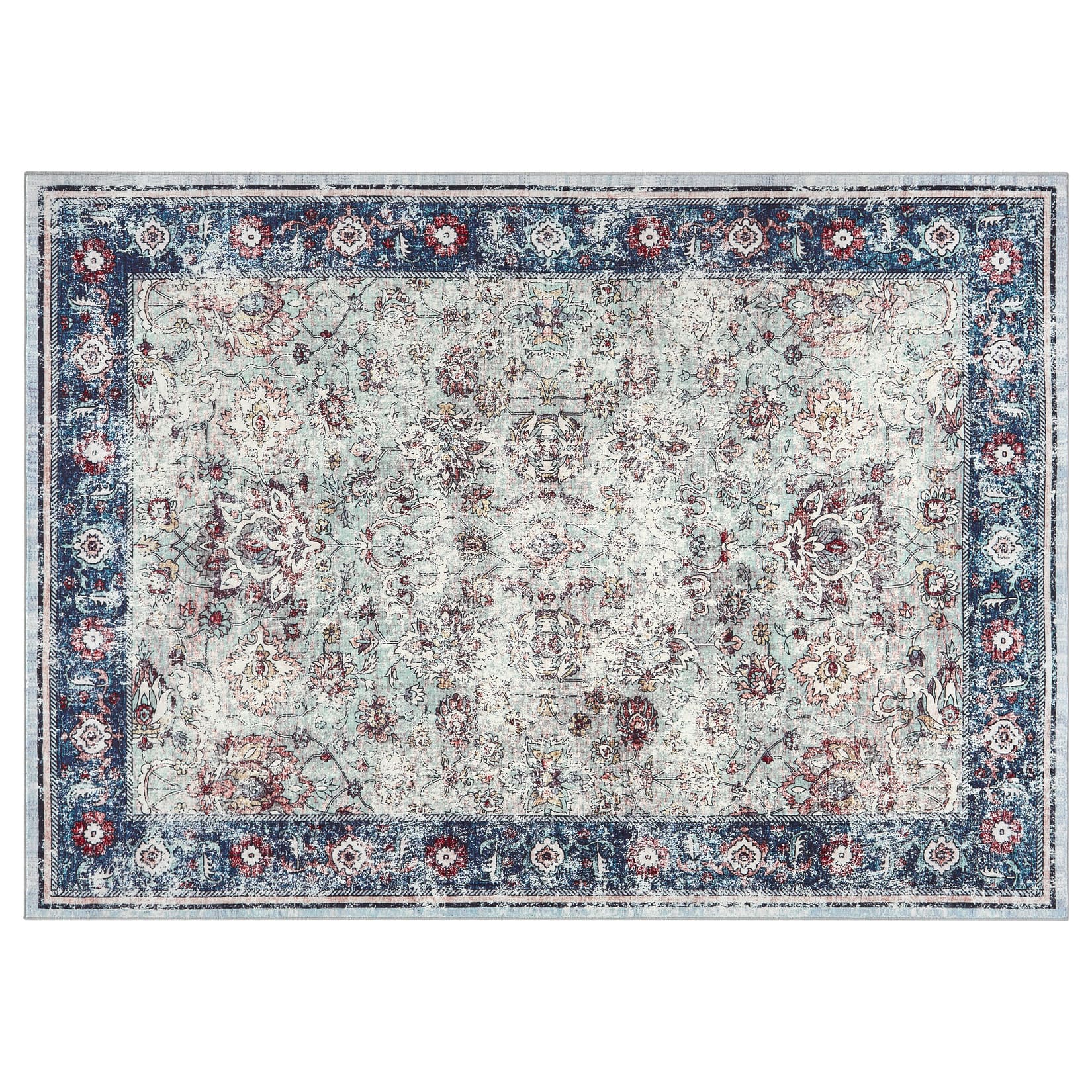 Acekool - Area Rug Washable Rug Traditional Mat Retro Accent Ru - Color A