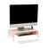 Front. Mind Reader - Monitor Stand, Ventilated Laptop Riser, Paper Tray, Storage, Office, Metal Mesh, 20"L x 11.5"W x 5.5"H - Pink.