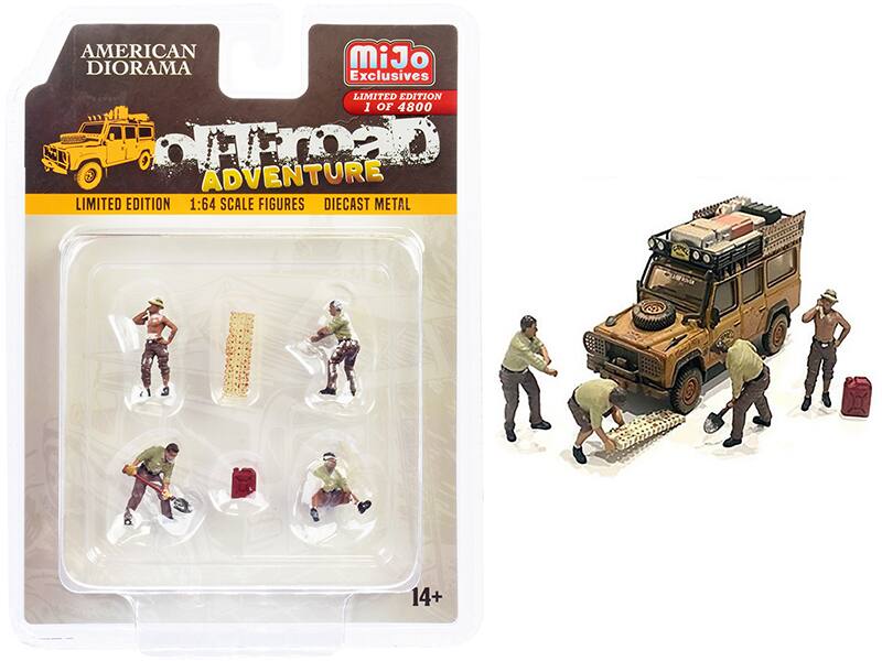 American Diorama - "Off-Road Adventure" 6 piece Diecast Set Limited Edition to 4800 pieces Worldwide for 1/64 Scale - Multi