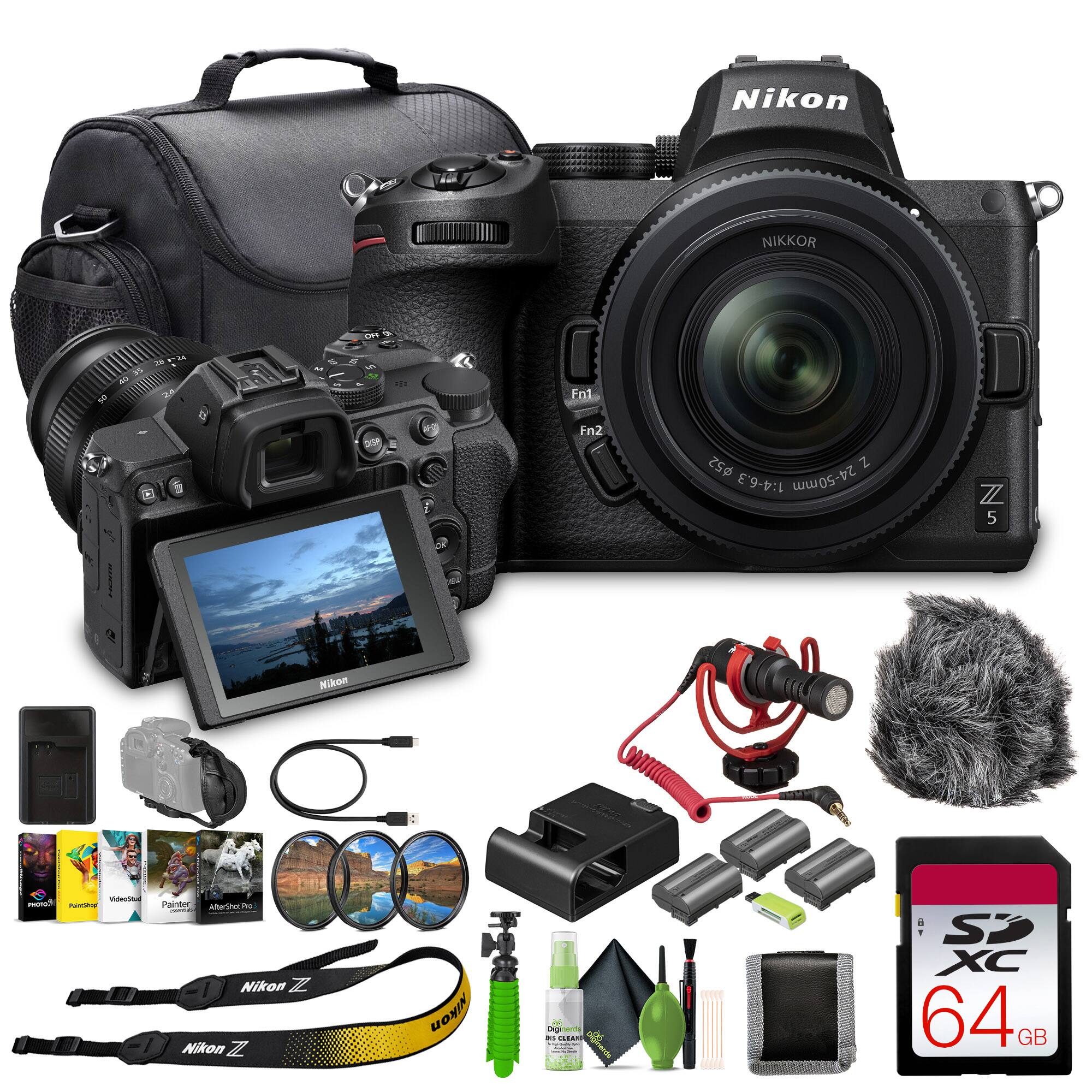 Nikon - Z5 Mirrorless Full Frame Camera with 24-50mm Zoom Lens (1642) Bundle (International Model)