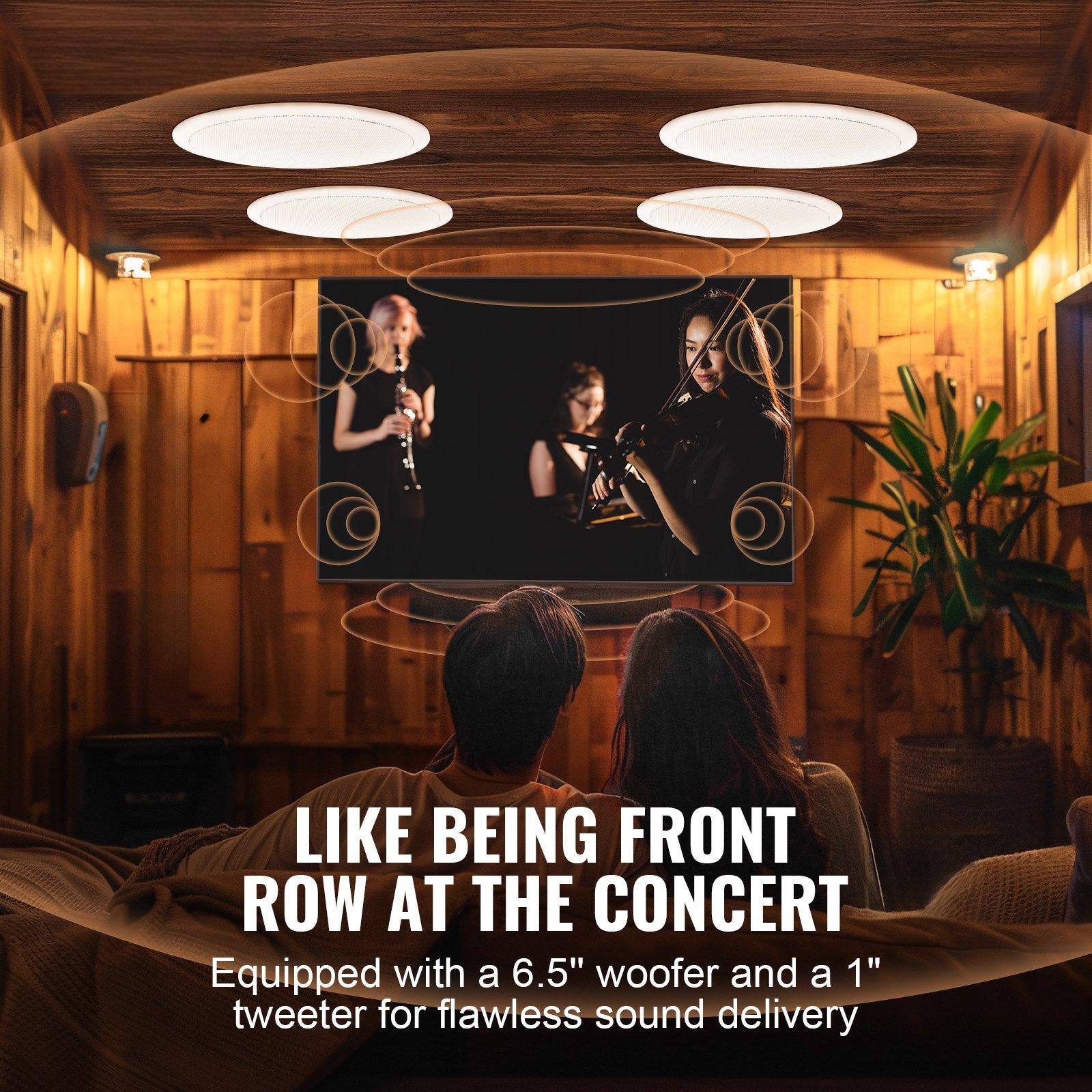 LIKE BEING FRONT ROW AT THE CONCERT

Equipped with a 6.5" woofer and a 1" tweeter for flawless sound delivery