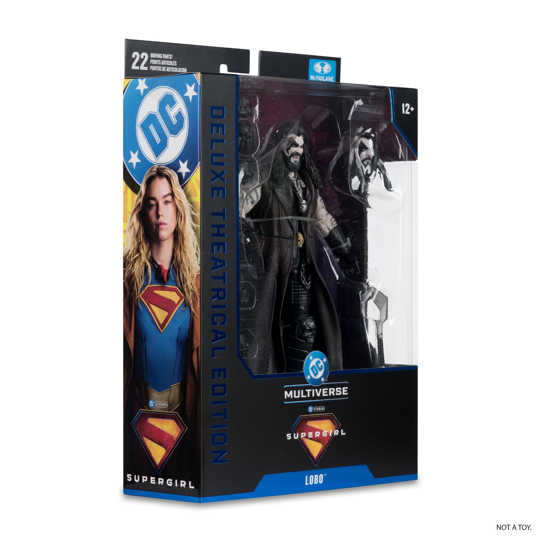 NON PATS 22 PONTSS PONTS a AMORtS a AOLCN a DC DELUXE THEATRICAL EDITION SUPERGIRL McFARLANE. * DC MULTIVERSE 11E0 SUPERGIRL LOBO 12+ NOT A TOY.