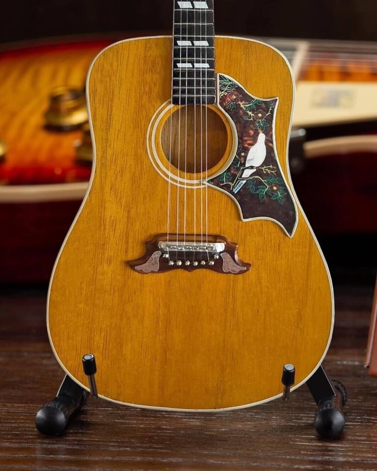 Alt View 1. Axe Heaven - Axe Heaven -Gibson Dove Original Antique Natural Mini Acoustic Guitar Replica Collectible   - Collectibles - Multicolor.