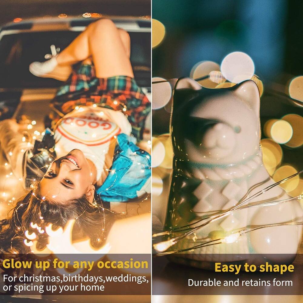 Glow up for any occasion  
For Christmas, birthdays, weddings, or spicing up your home  

Easy to shape  
Durable and retains form