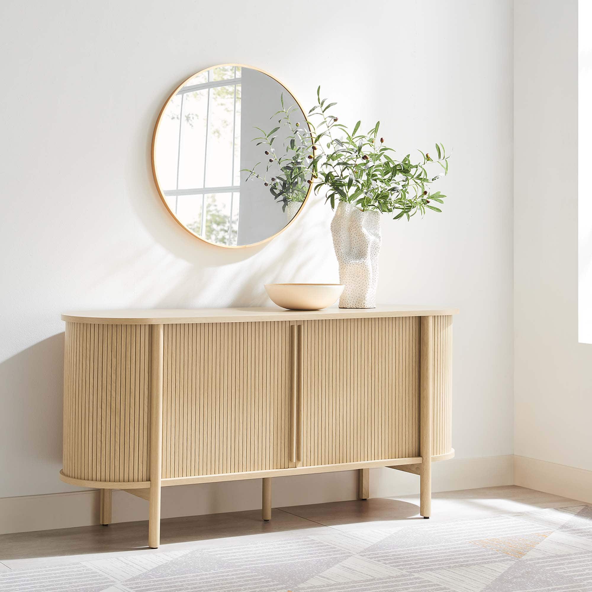 Cadence 63" Curved Sideboard by Modway - Oak