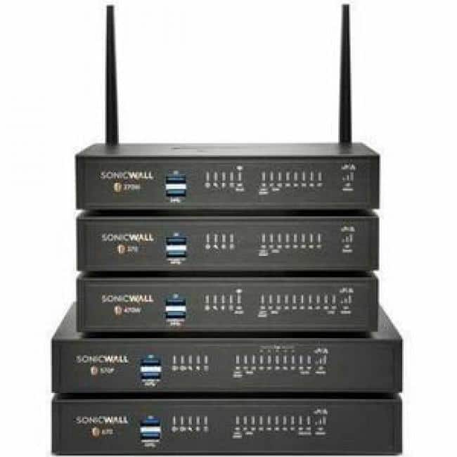 SonicWall - TZ370 Network Security/Firewall Appliance - Intrusion Prevention - 8 Port - Gigabit Ethernet - 3 Gbit/s - Black