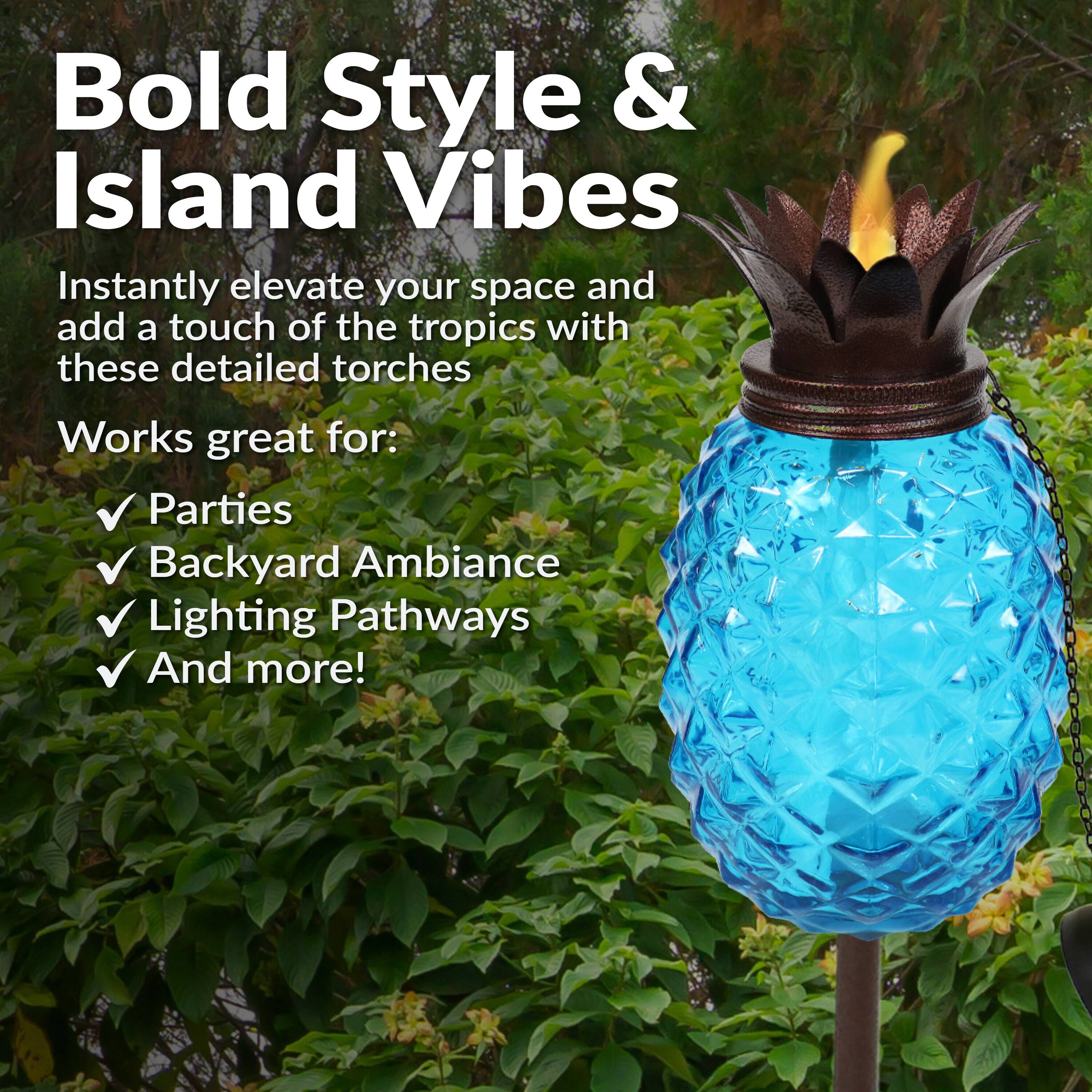 Bold Style & Island Vibes

Instantly elevate your space and add a touch of the tropics with these detailed torches

Works great for:
- Parties
- Backyard Ambiance
- Lighting Pathways
- And more!