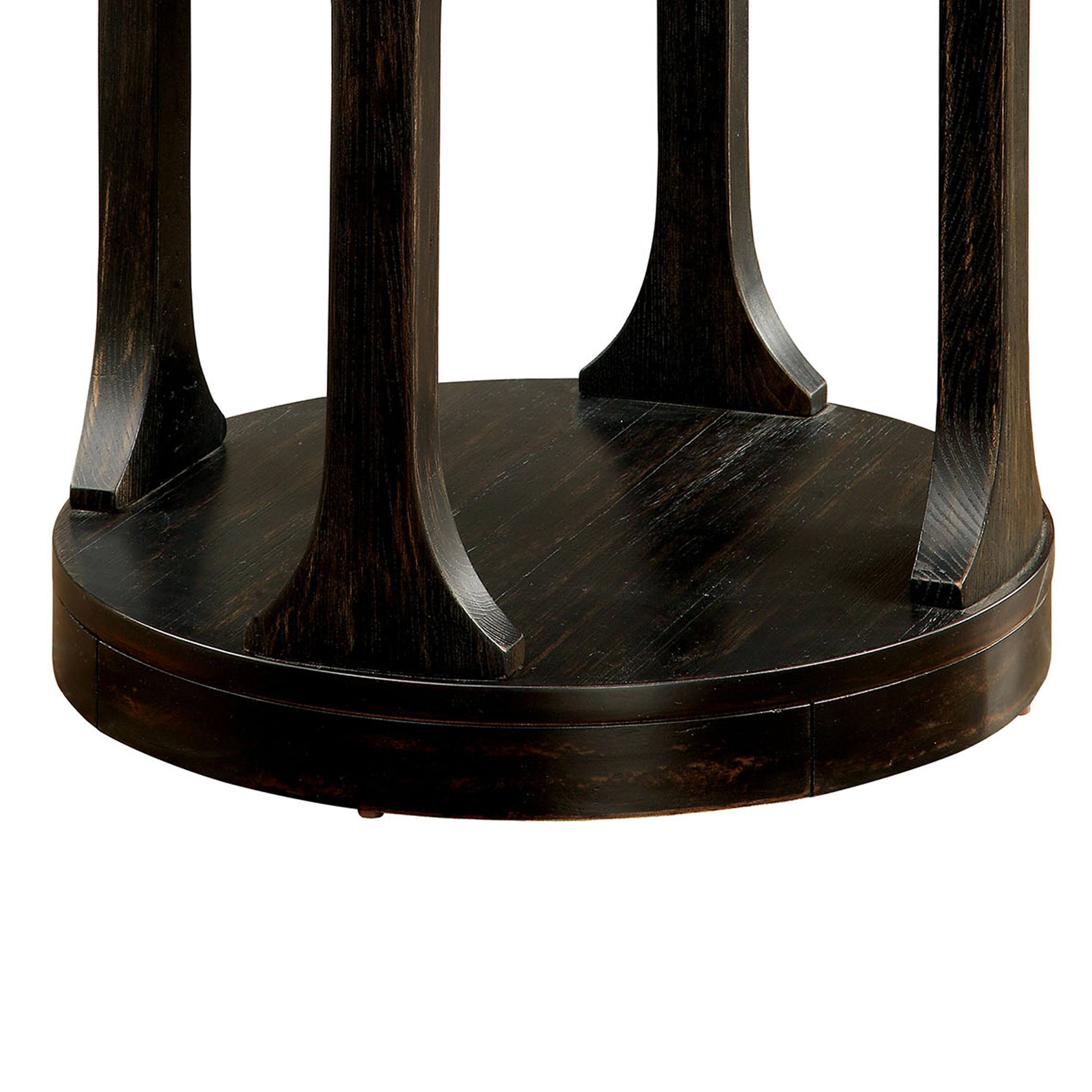 Alt View 3. Manhattan Lane - Carrie Transitional End Table, Antique Black - Antique Black.