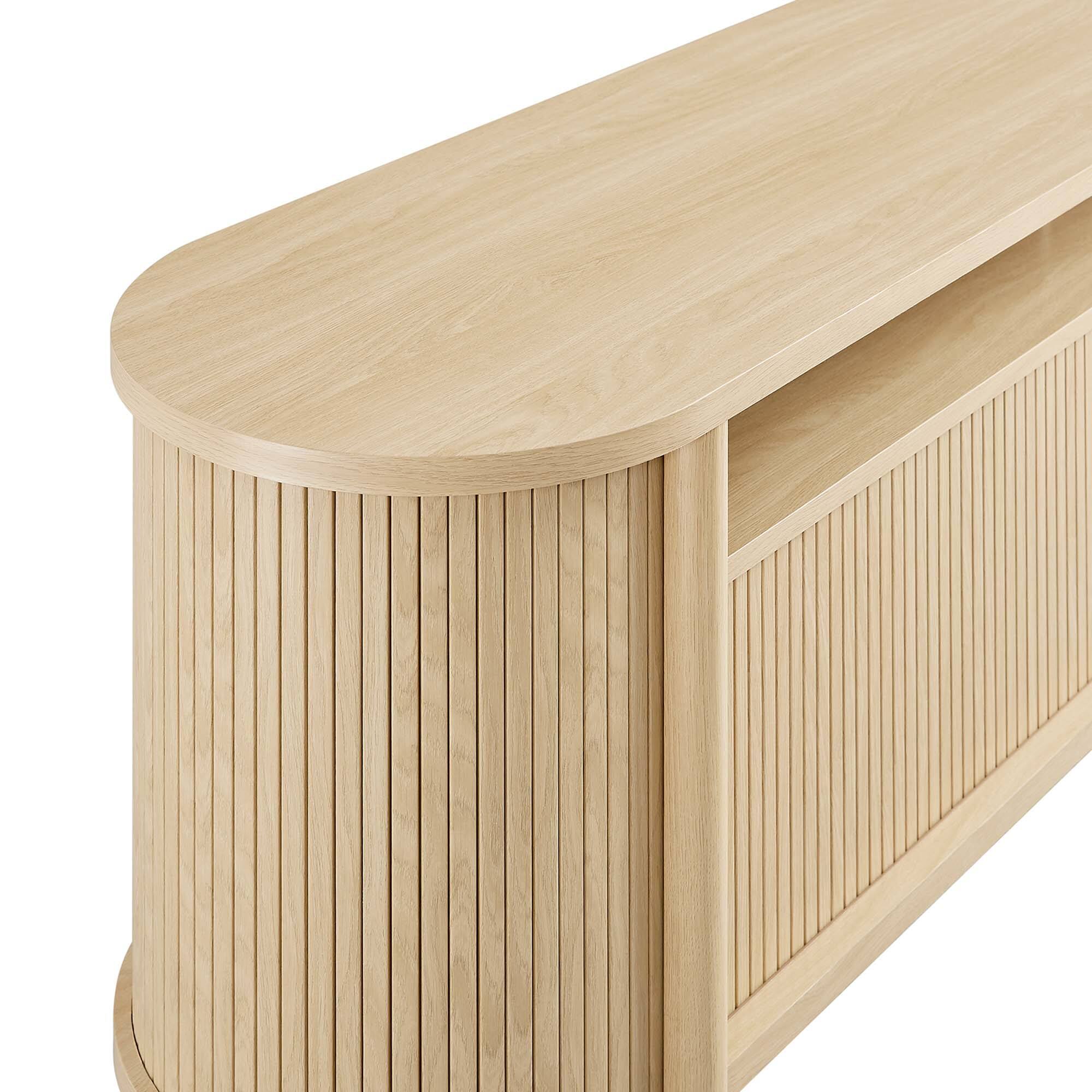 Alt View 5. Modway - Cadence 71" Curved TV Stand by Modway - Oak.