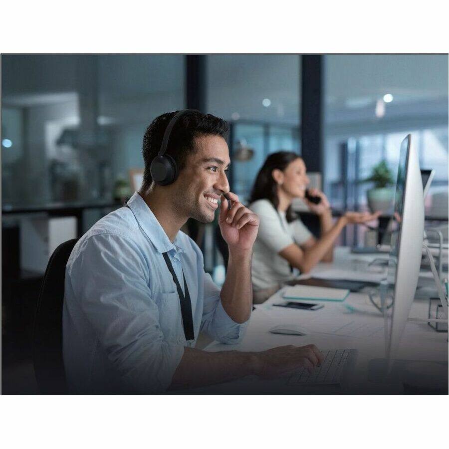 Alt View 3. Yealink - Yealink UH35 Headset - Stereo - USB - Wired - 32 Ohm - 20 Hz to 20 kHz - Over-the-head, On-ear - Binaural - Supra-aural - Black.