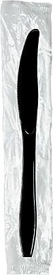 Alt View 1. Dixie - Individually Wrapped Plastic Knife, Heavy-Weight, 1000/Carton - Black.