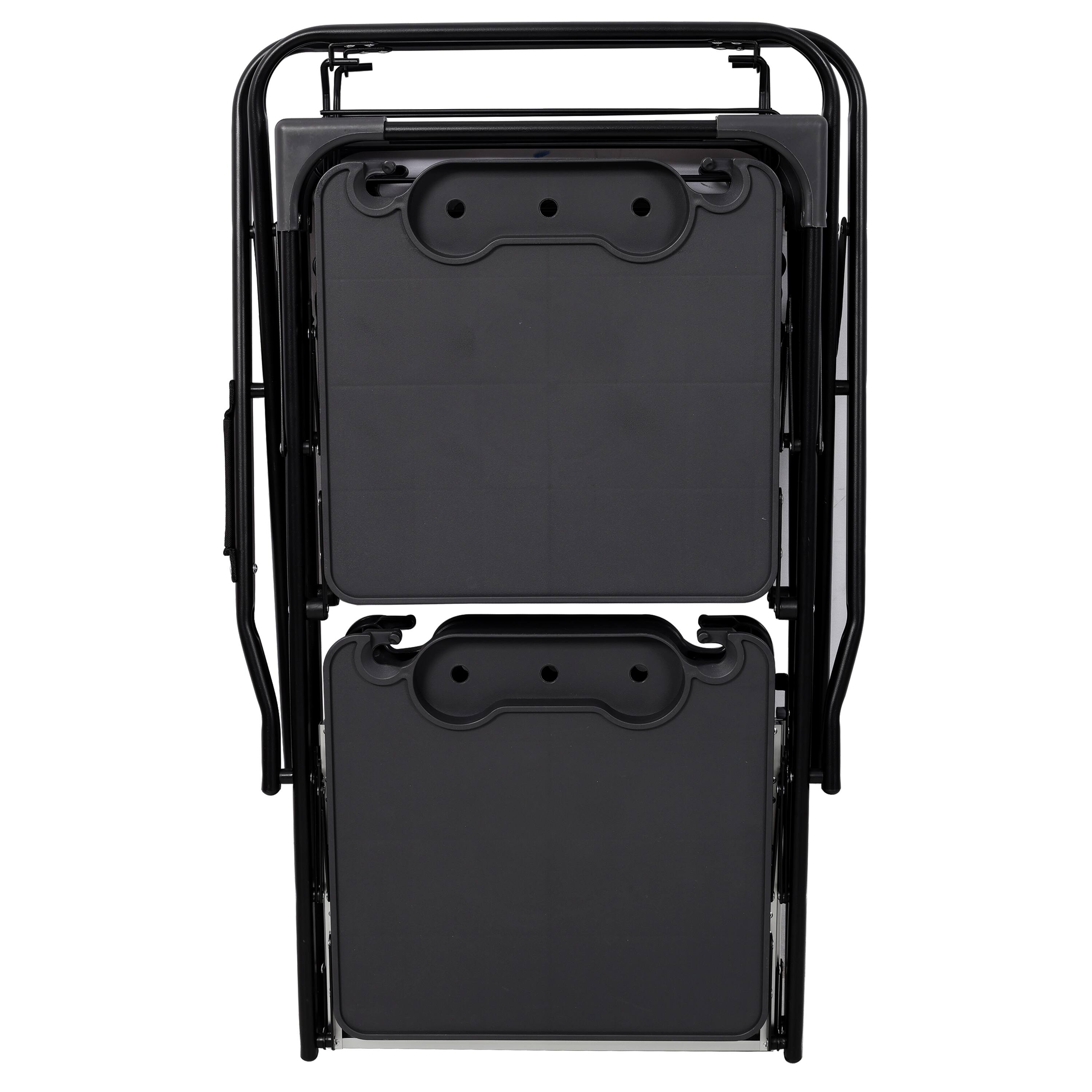 Alt View 6. Loheer - Loheer Camping Kitchen Table Outdoor Cooking Station with Storage - Black.